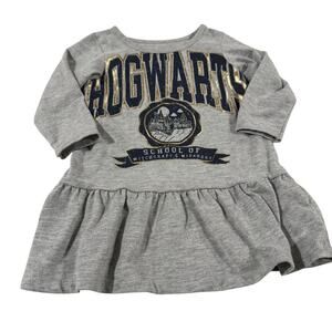 Harry Potter Hogwarts Baby Girl 12M Grey Dress